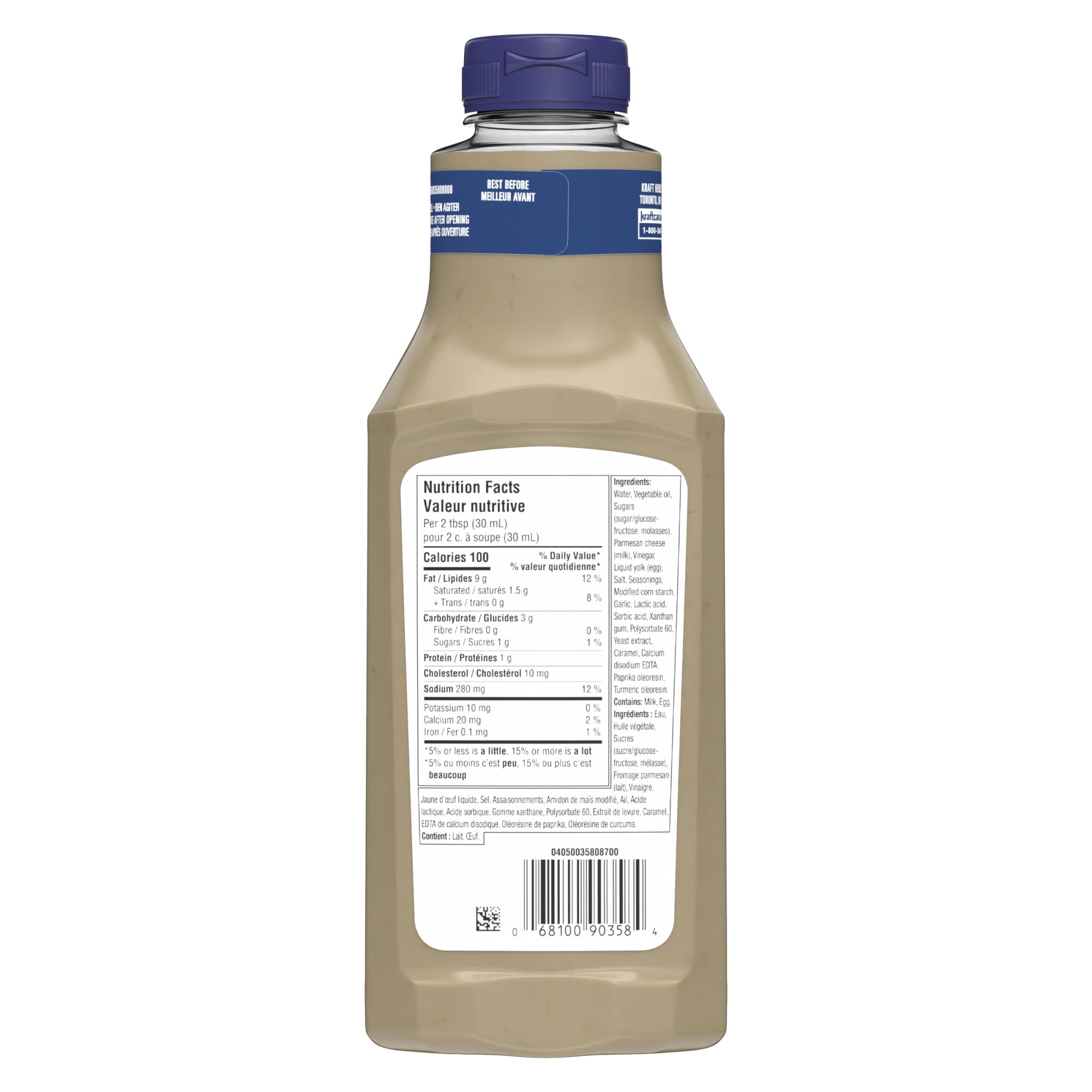 Vinaigrette César Crémeuse, Bouteille