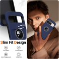 thumbnail image 2 of KOMI for Google Pixel 9 Pro XL Case, Slim Fit Case for Pixel 9 Pro XL with Metal Ring Holder Kickstand, Dual Layer Shockproof Protective Phone Case for Google 9 Pro XL 6.8", Blue, 2 of 5
