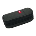 thumbnail image 1 of 1 Pcs Zipper Closure Pencil Case with Inner Net Bag Canvas Color Matching Large Capacity Canvas Stationery Box School Supplies, 1 of 10