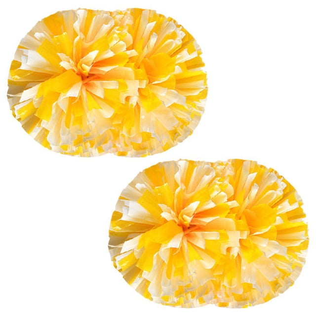 Lot de 2 Pompons de Cheerleading avec Poignée de Bâton pour Esprit d'Équipe Sports Danse Cheering Enfants Adultes