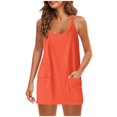 thumbnail image 2 of EGNMCR Women's Summer 2 Piece Outfits Tank Sets Lounge Solid Color Tops with Shorts Beach Matching Sets, 2 of 9
