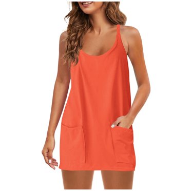 adviicd Tenues de Vacances pour Femmes Ensemble Deux Pièces pour Femmes Ensemble Détente Haut Boutonné et Shorts Survêtements Orange,L