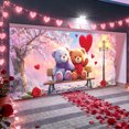 thumbnail image 5 of Colorful L Romantic Heart Shaped Garage Door Banner Decorative Hanging Cloth For Party Decorations Festive Celebration Ambiance Size L, 5 of 5