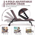 thumbnail image 3 of Yoleny Chaise Longue de Patio de 26 Pouces de Large avec Roues, Ensemble de 2 Chaises Longues de Piscine avec Dossier Réglable, Chaises Longues d'Extérieur en Textilène Imperméable pour Patio, Bord de Piscine, Terrasse, Brun, 3 of 7