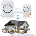 thumbnail image 2 of CUITING ZOUYUE Wireless Doorbell for Home Battery Operated 1000Feet Operating Adjustable Volume Easy-to-Use Waterproof Doorbell with LED Flash 1 Push Button & 1 Receiver Black, 2 of 5