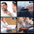 thumbnail image 3 of Sejoy Men's Electric Shaver Razor for Men Face,Beard Trimmer,Portable Electric Rotary Shaver, 2 in 1 3 Head 4D Cordless Rechargeable,with Pop-Up Trimmer, Washable,Use for Home Travel,Blue, 3 of 10