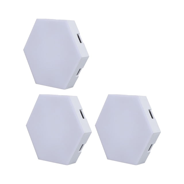 Appliques Murales pour Chambre Hexagonales RVB Contrôle Intelligent et Synchronisation Musicale Lumière Hexagonale Lumière d'Ambiance de Jeu Lumière d'Arrière-plan Murale Lumière de Chambre à Coucher Lumière de Jeu Lumière Murale RVB