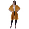 thumbnail image 1 of Moomaya Womens Georgette Shrug Open Front Long Sheer Coverup w/ Tassels, 1 of 7