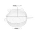 thumbnail image 2 of Unique Bargains Silicone Stretch Lids, 4Pack 3.74' Round Container Lid for Food Cover White, 2 of 6
