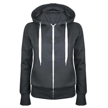 Meichang Hoodies Sweatshirts for Women Casual Zip Up Hooded Cardigan Coats Long Sleeve Basic Outerwear Solid Color Sweatshirts with Pockets