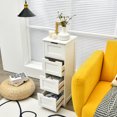 thumbnail image 3 of Gymax Bathroom Floor Cabinet Free-Standing Side Storage Organizer w/ 4 Drawers, 3 of 10