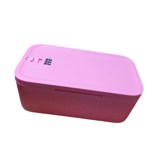 Abbracc Boîte de Rangement Verrouillable Boîte de Verrouillage pour Téléphone Boîte de Rangement Moderne à Mot de Passe Casier pour Téléphone pour Rose