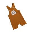 thumbnail image 2 of Xingqing Summer Newborn Baby Girls Boys Rompers 6 Colors Rainbow Printed Strap Sleeveless Button Jumpsuits, 2 of 7
