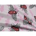 thumbnail image 5 of oneOone Rayon Light Pink Fabric Floral & Bee Sewing Craft Projects Fabric Prints By Yard 56 Inch Wide, 5 of 5