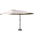 thumbnail image 2 of Costway Parasol de Marché Extérieur de 15 Pieds à Deux Côtés pour Patio avec Manivelle Beige, 2 of 5