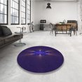 thumbnail image 4 of Ahgly Tapis d'Intérieur Lavable en Machine Carré Transitionnel Bleu Minuit, 7 Pieds Carré, 4 of 7