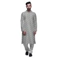 thumbnail image 1 of Atasi Designer Kurta Pajama For Men Printed Straight Kurta Set Summer Clothing, 1 of 5