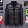 thumbnail image 1 of Veste Légère Matelassée en Coton avec Col Montant et Fermeture Éclair pour Hommes, 1 of 3