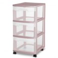 thumbnail image 1 of Sterilite Caisson à 3 Tiroirs Rose, 1 of 5