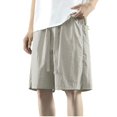 thumbnail image 1 of Diufon Men's Athletic Shorts Cotton Linen Drawstring Waisted Outdoor Sport Shorts Spring Summer Shorts with Pockets, 1 of 6