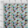 thumbnail image 1 of oneOone Cotton Poplin Fabric Textured Moroccan Geometric Decor Fabric Printed BTY 42 Inch Wide, 1 of 4