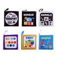 thumbnail image 4 of Soft Baby Cloth Book Infant Educational Black & White Traffic Animal Fruit Numbers Cognize Cloth Book Toy, 4 of 4