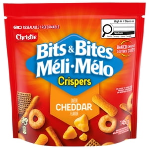 Crispers Bits & Bites Cheddar Snack and Cracker Mix