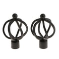 thumbnail image 4 of Abbracc Decorative Pair Curtain Pole Recess Brackets Curtain Rail Type 4 - Type 4 - Black, 4 of 7