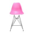thumbnail image 1 of Tabouret Eames style Eiffel en chrome 28.5"  <br>Rose clair, 1 of 1