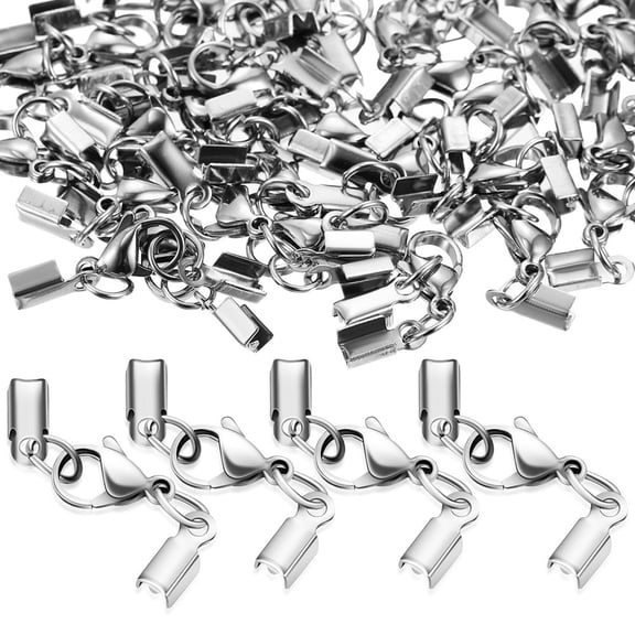 CHUANK 40 Pcs Stainless Steel Lobster Claw Clasps for Making Jewellery Accessories Jewlery Jewelry Clamps