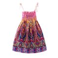 thumbnail image 1 of Ketyyh-chn99 Robe d'Été Robe d'Été Bébé Fille Manches Longues Vêtements Courts Tout-Petit Enfants Robe Nuisette Robe de Plage Violet,7 Ans, 1 of 5