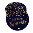 thumbnail image 1 of Inkdotpot Gold Foil Paper Hang Tags Let Love Sparkle Wedding Favor Tags 100 Pieces, 1 of 6