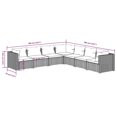 thumbnail image 4 of vidaXL 7 Piece Garden Lounge Set with Cushions Poly Rattan Brown, 4 of 5