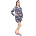 thumbnail image 3 of Bimba Women Check Print Sleepwear Shirt With Elastic Shorts 2 Pcs Night Set - 14, 3 of 6