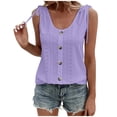 thumbnail image 4 of Cameland Débardeur à Encolure en U d'Été pour Femme, Mode, Uni, Décontracté, Style Caverne, Sans Manches, 4 of 7