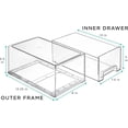 thumbnail image 3 of Sorbus Fridge Drawers - Clear Stackable Pull Out Refrigerator Organizer Bins - Food Storage Containers for Kitchen, Refrigerator, Freezer & Vanity (2 Pack | Large), 3 of 7