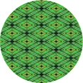 thumbnail image 1 of Ahgly Company Tapis Rond Lavable en Machine Intérieur Transitionnel Vert, 7 Pieds Rond, 1 of 7