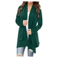 thumbnail image 1 of UPPADA Long Button Down Cardigans for Women Dressy Cardigan Open Front Sweater Open Back Sweatshirts with Pockets Green,M, 1 of 6