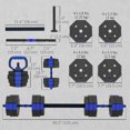thumbnail image 3 of Soozier 6-in-1 Adjustable Dumbbell Set, 66lbs Free Weights Set, Blue, 3 of 10
