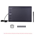 thumbnail image 3 of 10x6 Inch Professional Graphics Drawing Tablet 12 Express Keys with 8192 Levels Battery-Free Stylus8pcs NibsPen Clip Support PCLaptop Connection Compatible with Windows for Painting Designi, 3 of 7