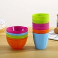thumbnail image 3 of 12 Pcs Plastic Bowls Colorful Reusable Salad Bowls Facial Mask Seasoning Bowls Home Household Bowls (Random Color), 3 of 6
