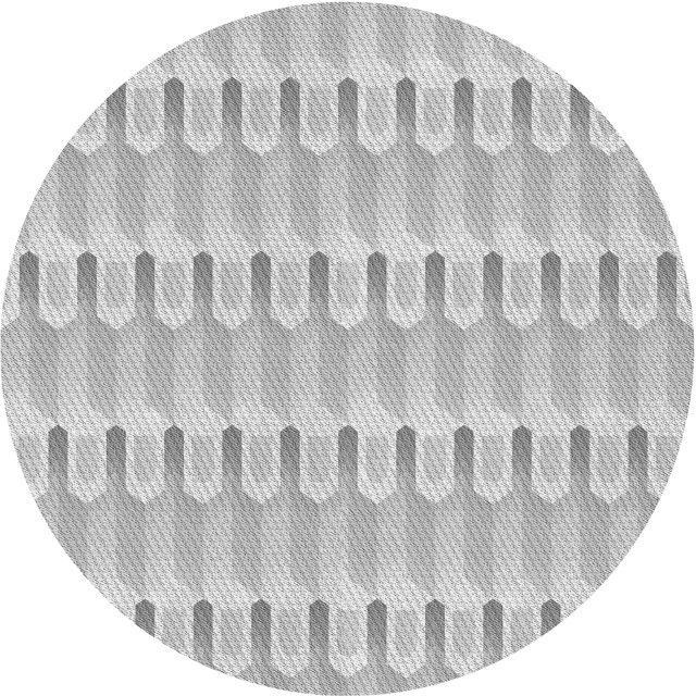 Ahgly Tapis d'Intérieur Lavable en Machine Carré Transitionnel Gris Canon, 3 Pieds Carré