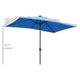 thumbnail image 3 of Outsunny Solar Parasol de Patio avec DEL et Inclinaison, Parasol de Table, Bleu Pâle, 3 of 10