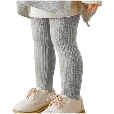 FAIWAD Baby Girls Cable Knitted Tights Stretchy Seamless Cotton Warm Stockings Pantyhose for Toddlers 2-12T