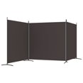 thumbnail image 3 of vidaXL 3-Panel Room Divider Brown 525x180 cm Fabric, 3 of 5