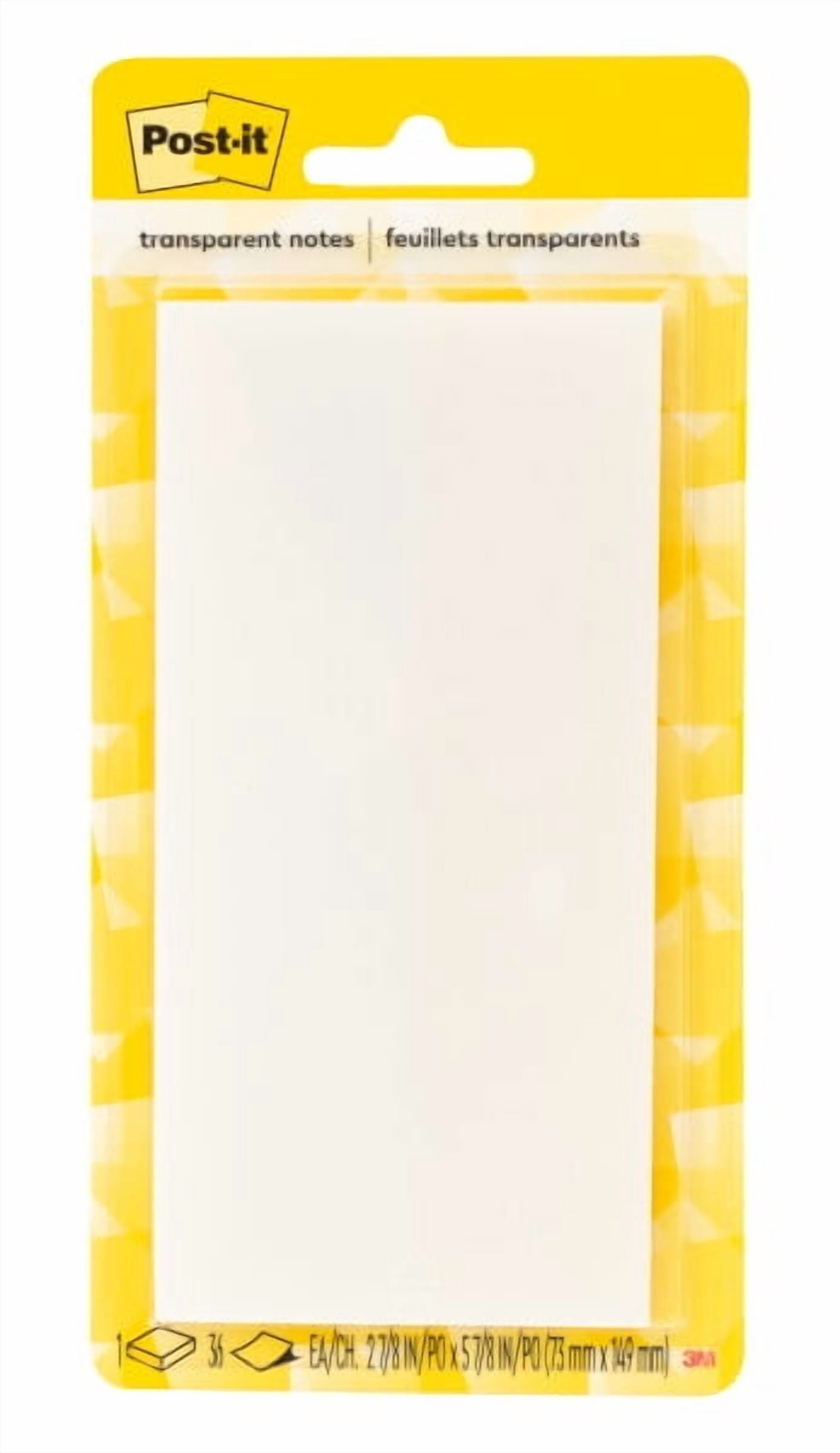 Post-it Transparent Notes, 2 7/8 x 5 7/8 in