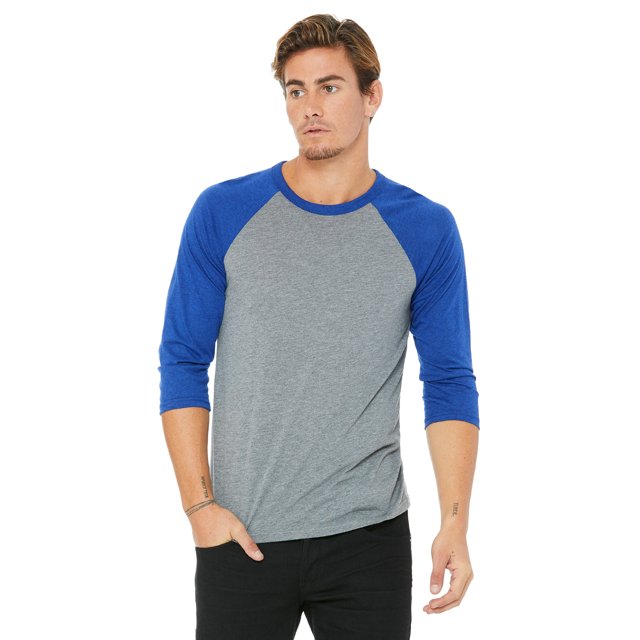 Bella + Canvas Unisex 3/4-Sleeve Baseball T-Shirt