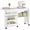 White, variant on HOMCOM Folding Sewing Table, Rolling Craft Table with Storage, White