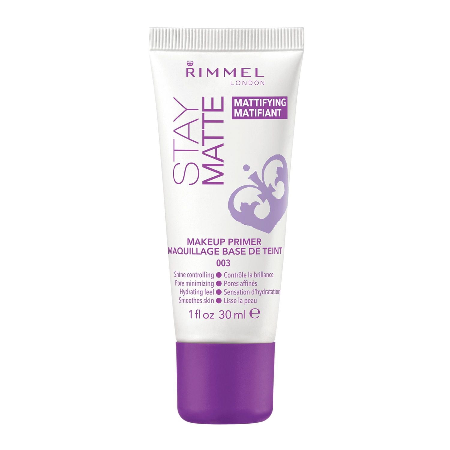 Rimmel Stay Matte Primer, Ultra lightweight formula, Controls shine for up to 8 hours, non-heavy or greasy, 100% Cruelty-Free