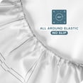 thumbnail image 4 of Bare Home Fitted Sheet - Premium 1800 Collection - Deep Pocket - Ultra-Soft Wrinkle Resistant - Queen, Modern Plaid - White/Gray, 4 of 5